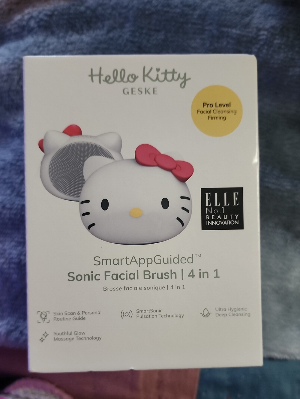 🍑NEW Hello Kitty White & Pink Sonic Facial Brush 4-in-1